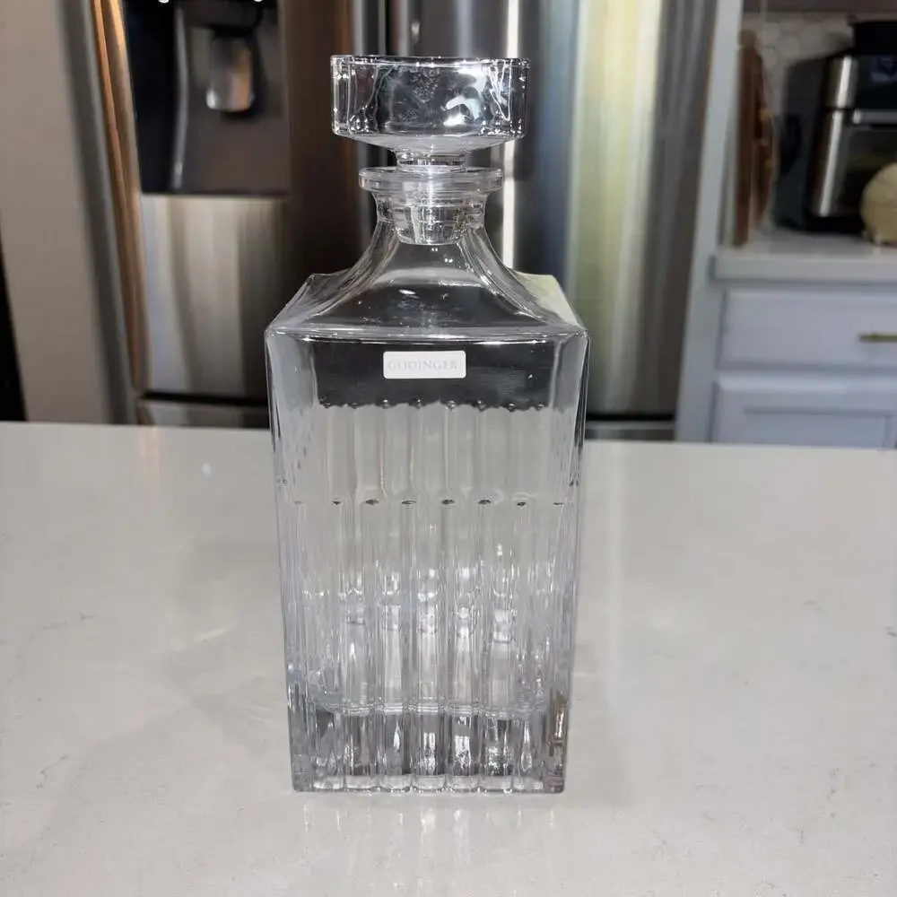 Godinger Silver Art Co Morgan Whiskey Decanter 30oz